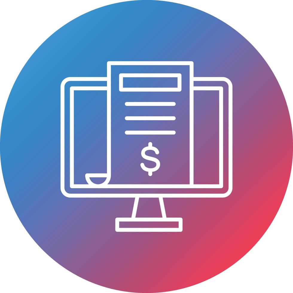 Subscription Model Line Gradient Circle Background Icon vector