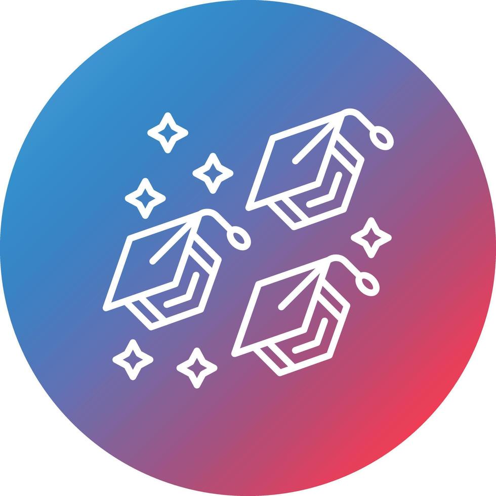 Graduates Line Gradient Circle Background Icon vector