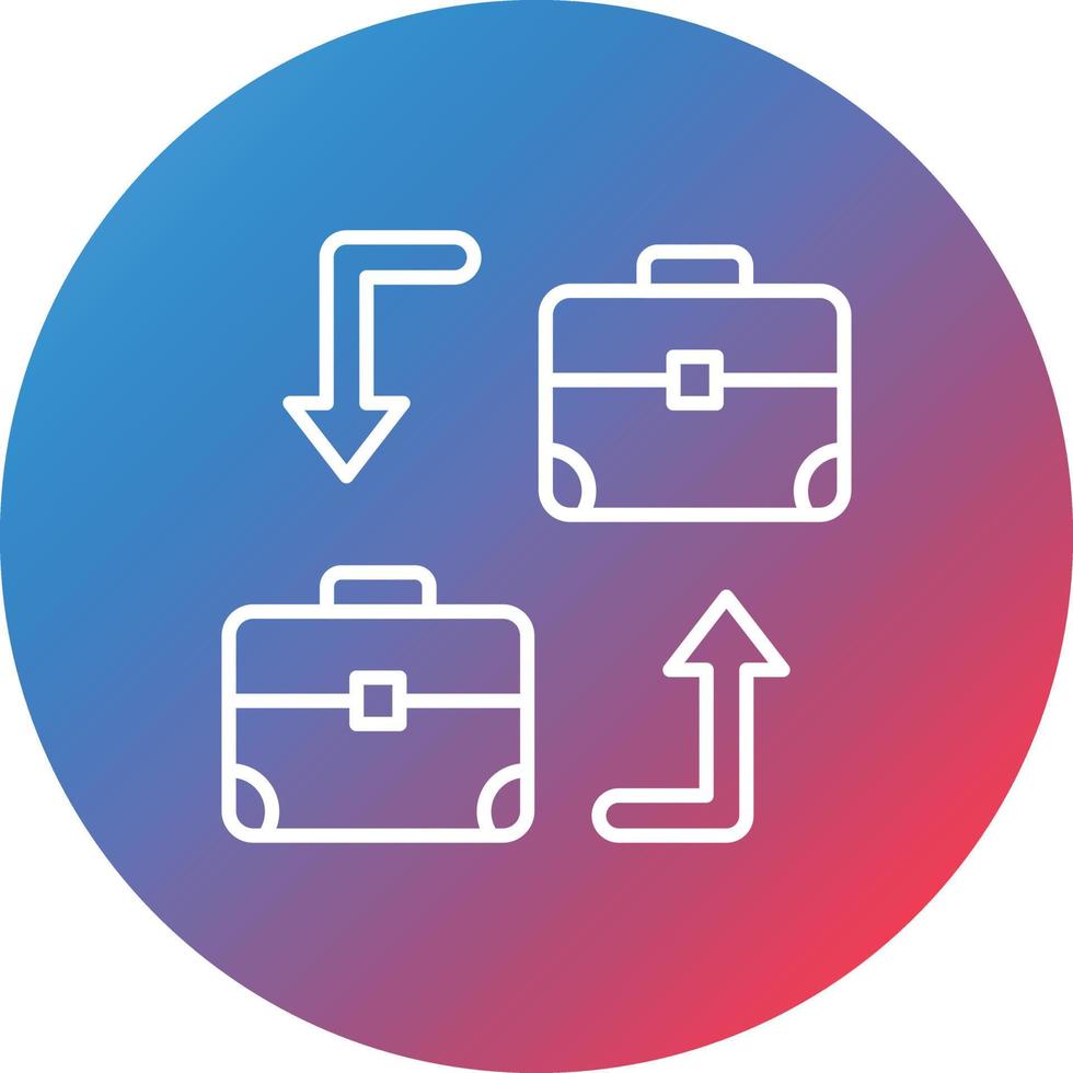 B2B Marketing Line Gradient Circle Background Icon vector