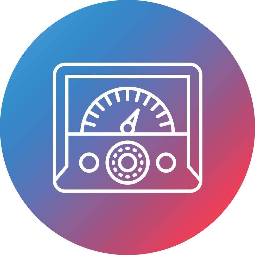 Ammeter Line Gradient Circle Background Icon vector