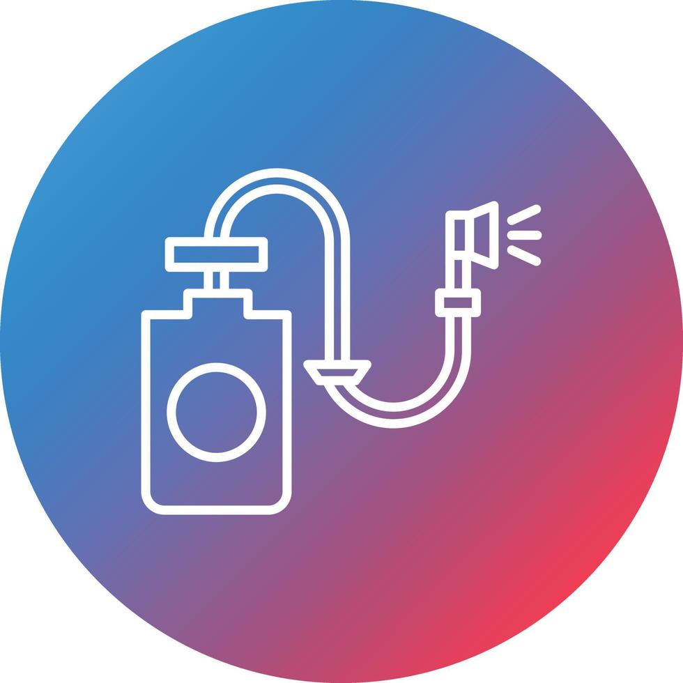 Sprayer Line Gradient Circle Background Icon vector