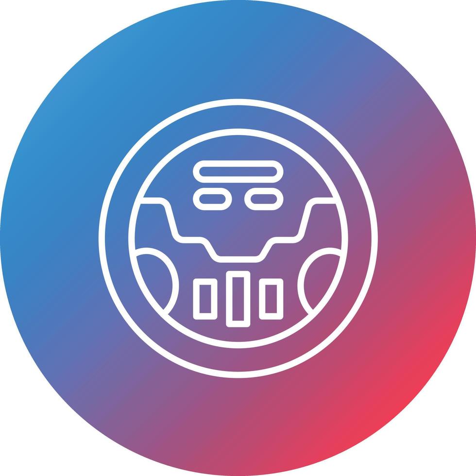 Smart Vacuum Line Gradient Circle Background Icon vector