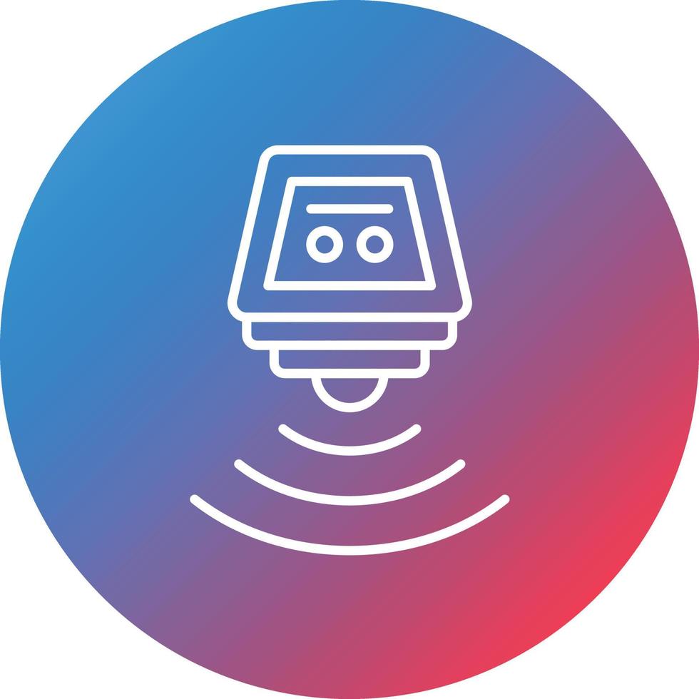 Smart Water Sensor Line Gradient Circle Background Icon vector