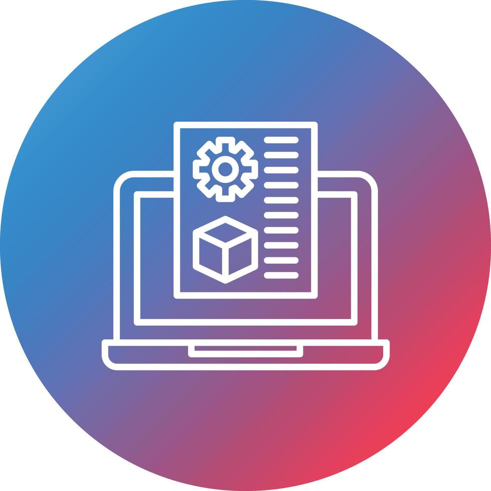 Rapid Prototyping Line Gradient Circle Background Icon vector