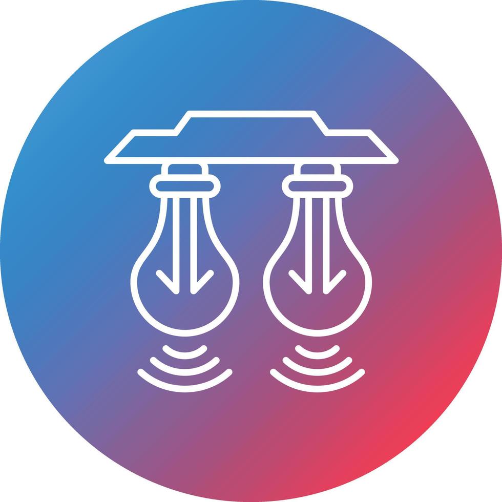 Smart Light Line Gradient Circle Background Icon vector