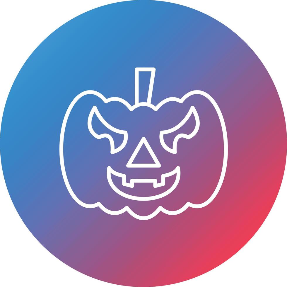 Jack-O-Lantern Line Gradient Circle Background Icon vector
