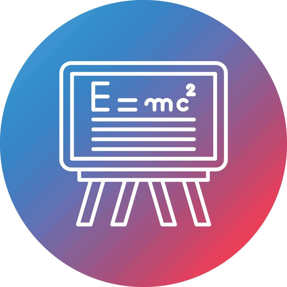 Formula Line Gradient Circle Background Icon vector