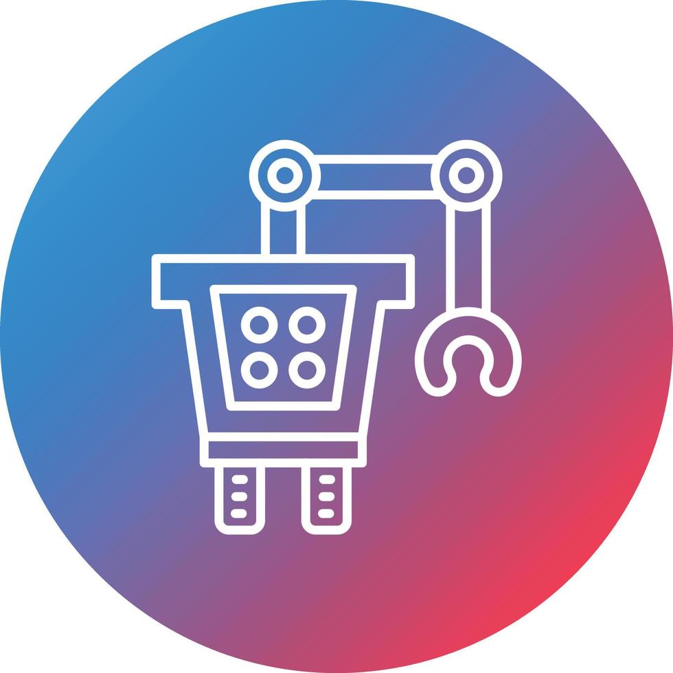 Autonomous Robotics Line Gradient Circle Background Icon vector