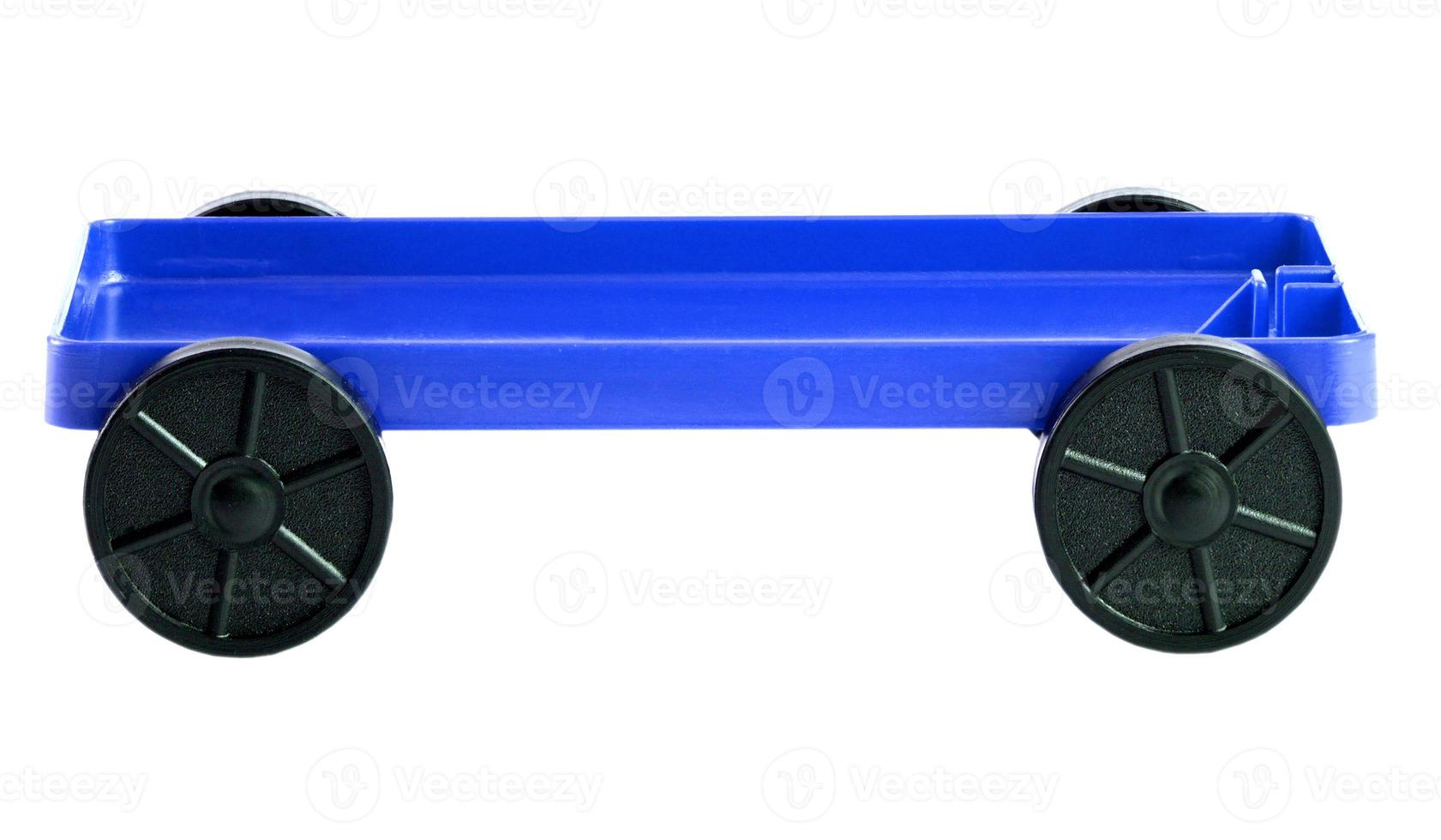 Trolley for experiments in physics on white background photo