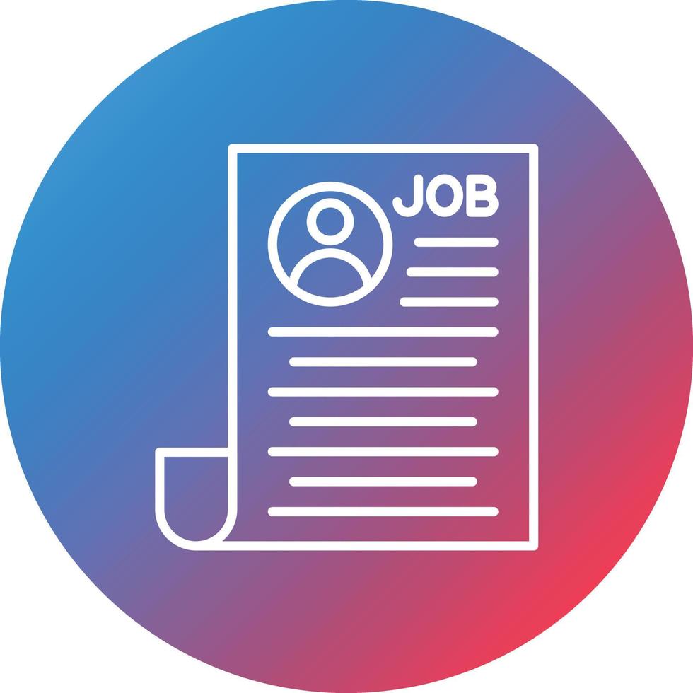 Job Vacancy Line Gradient Circle Background Icon vector