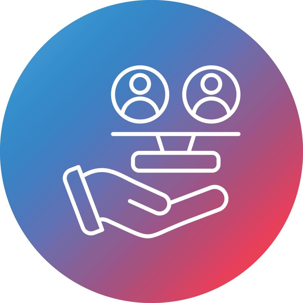 Ethical Responsibility Line Gradient Circle Background Icon vector