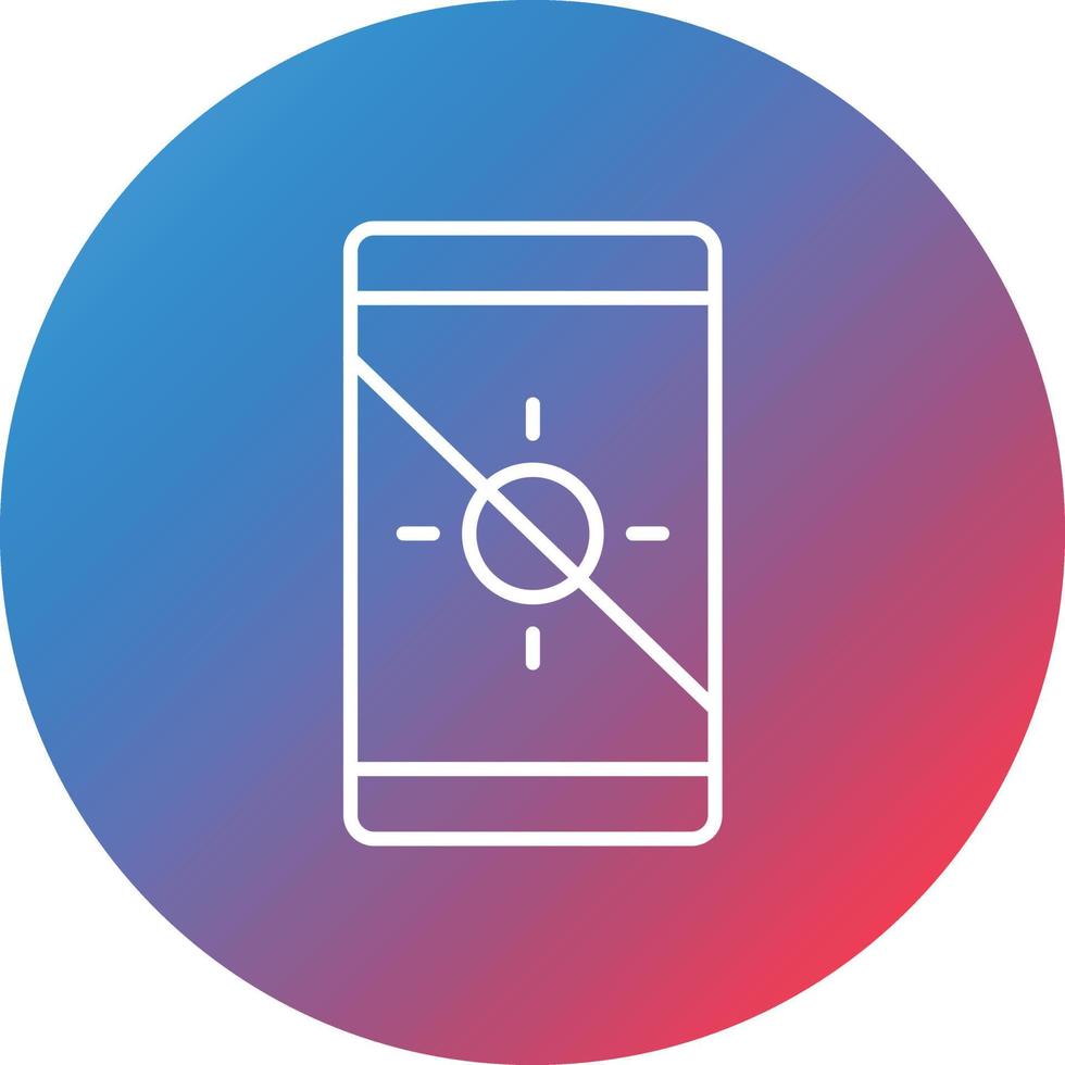 GPS Off Line Gradient Circle Background Icon vector
