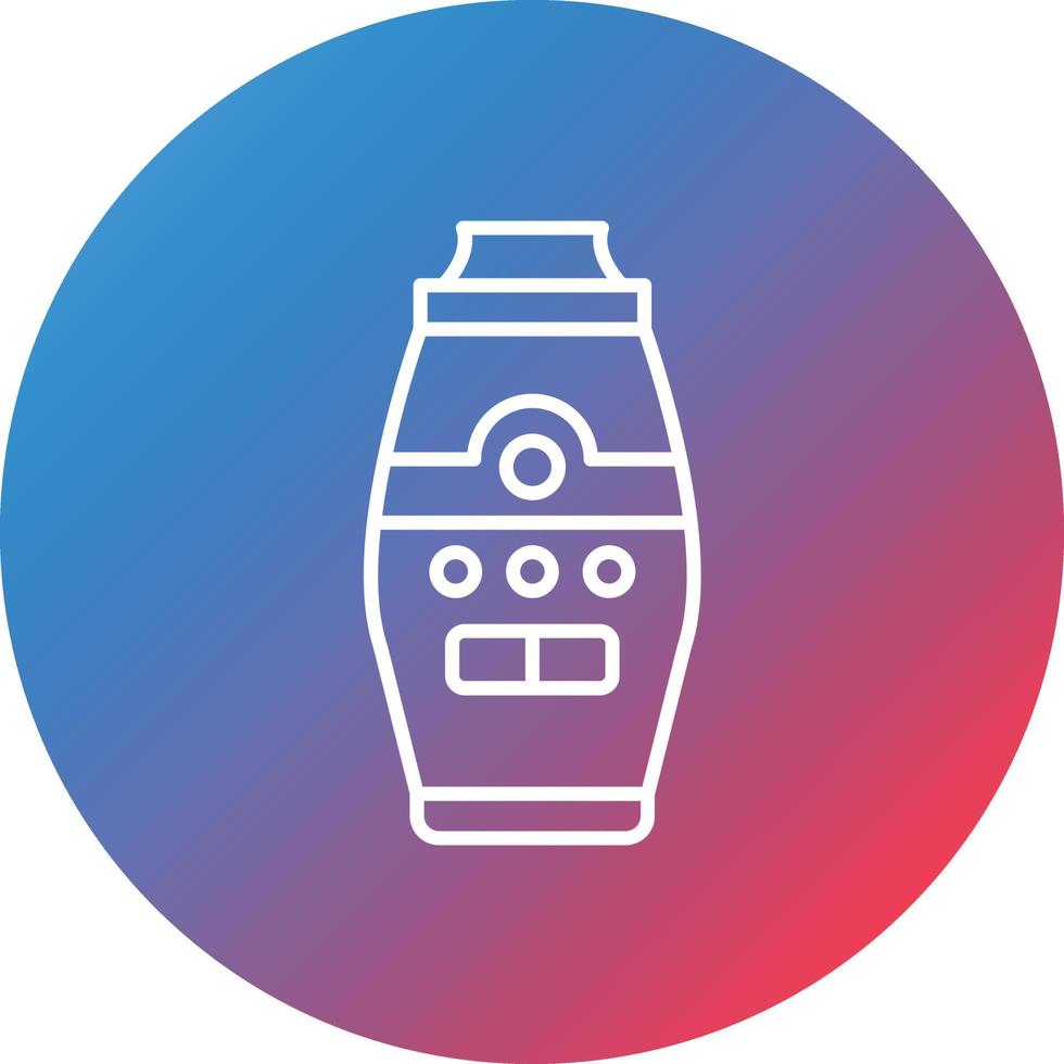 Air Diffuser Line Gradient Circle Background Icon vector