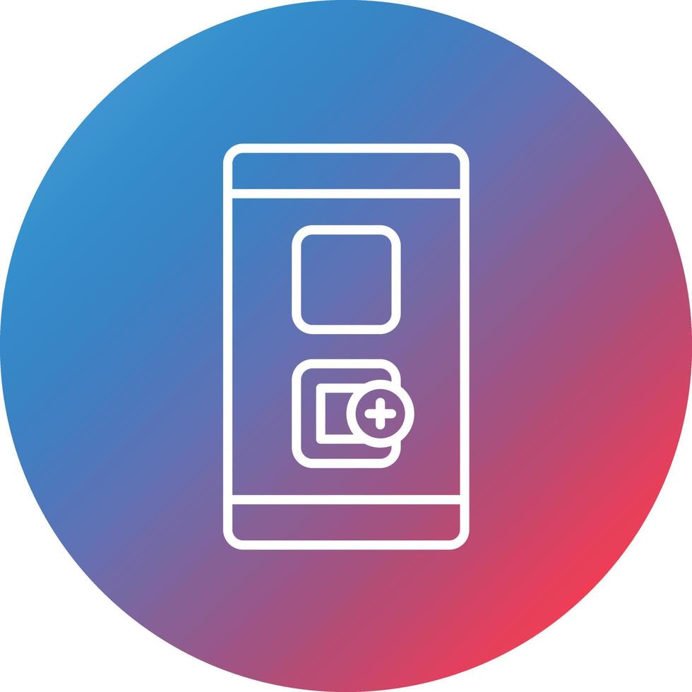 Widgets Line Gradient Circle Background Icon vector