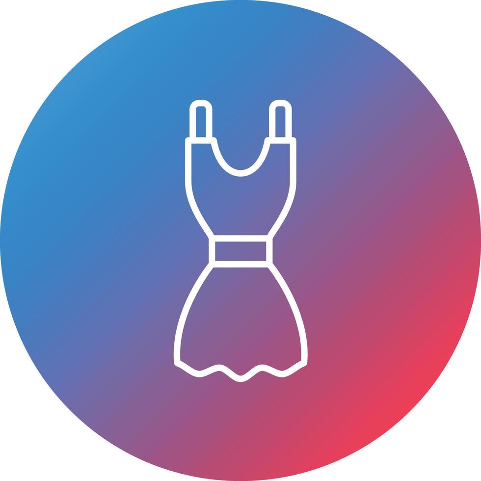 Birthday Dress Line Gradient Circle Background Icon vector