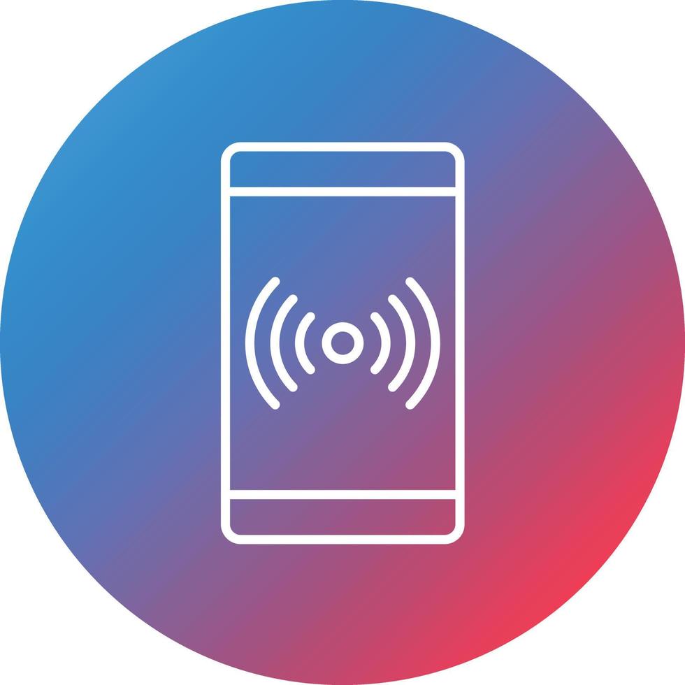Signal Cellular Connecting Line Gradient Circle Background Icon vector