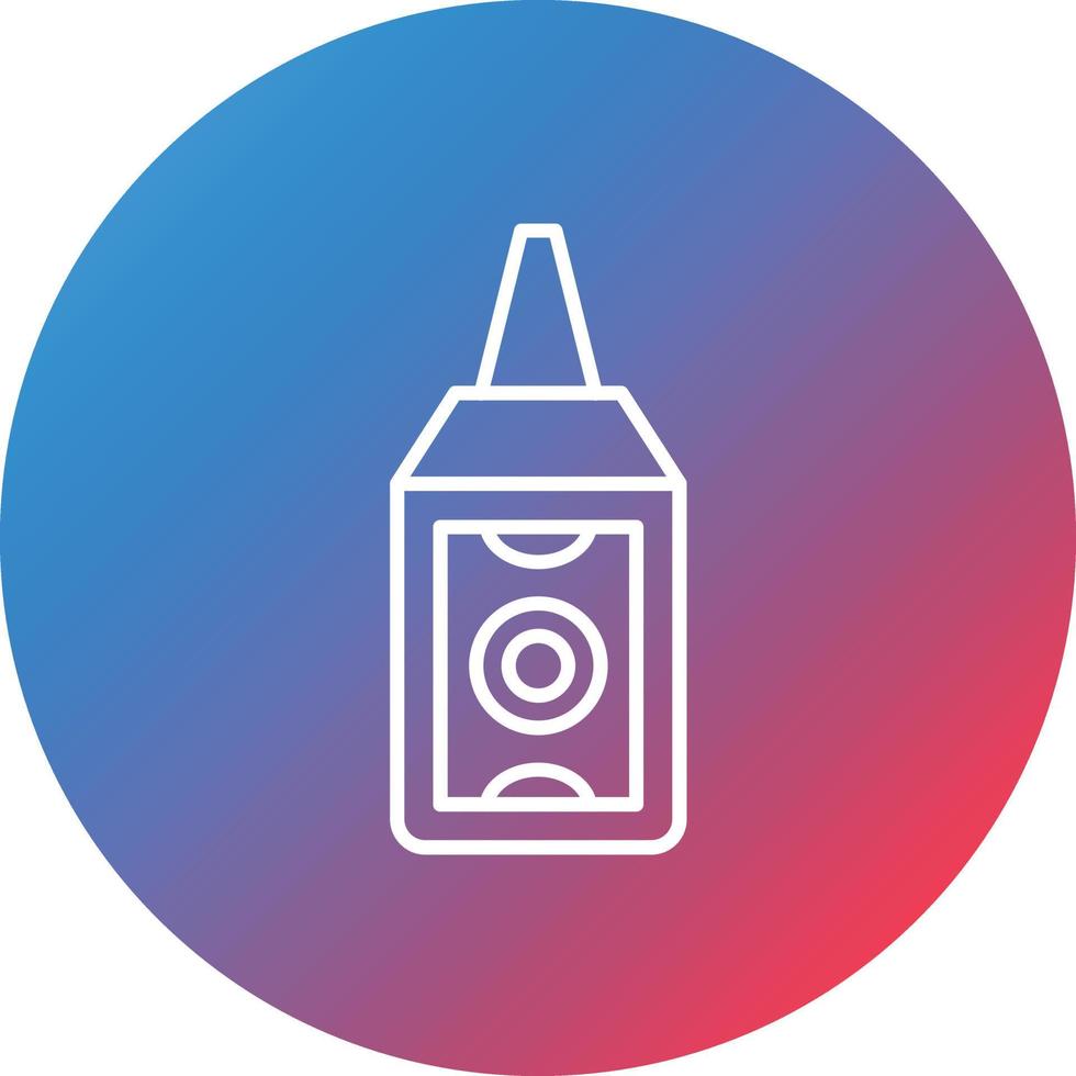 Glue Line Gradient Circle Background Icon vector