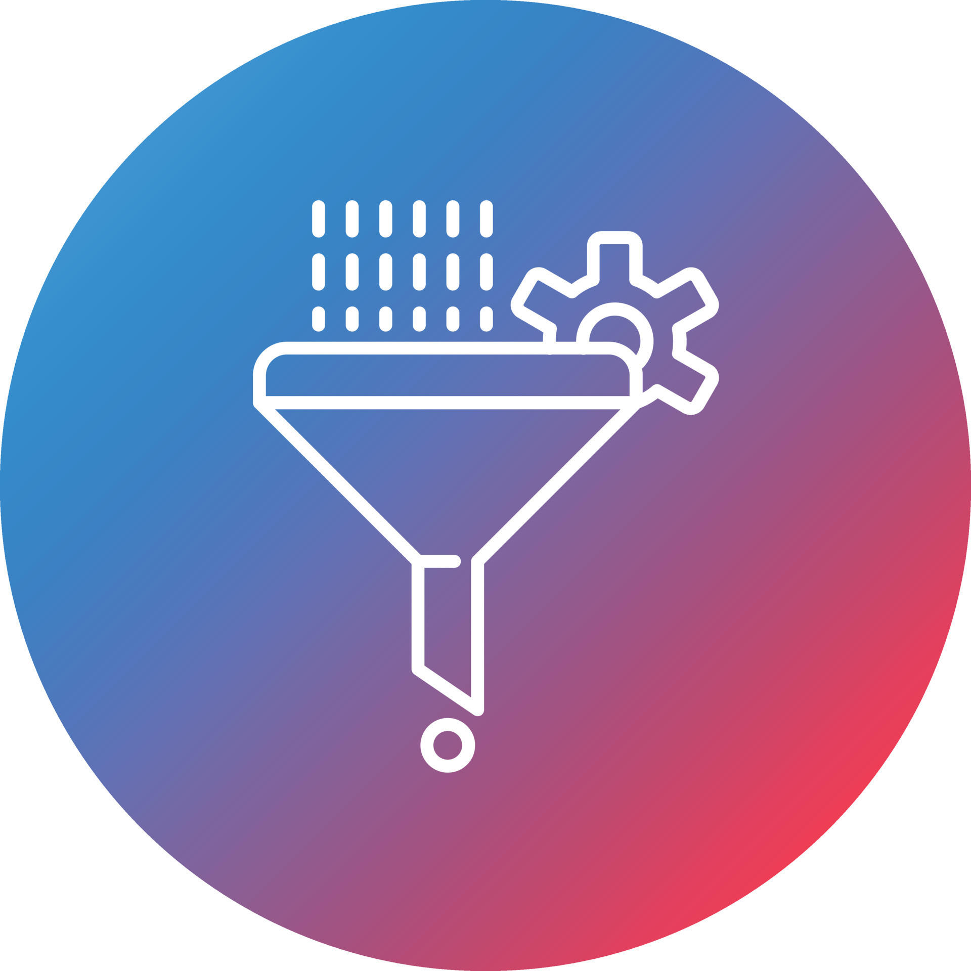 Filter Line Gradient Circle Background Icon 16866320 Vector Art at Vecteezy