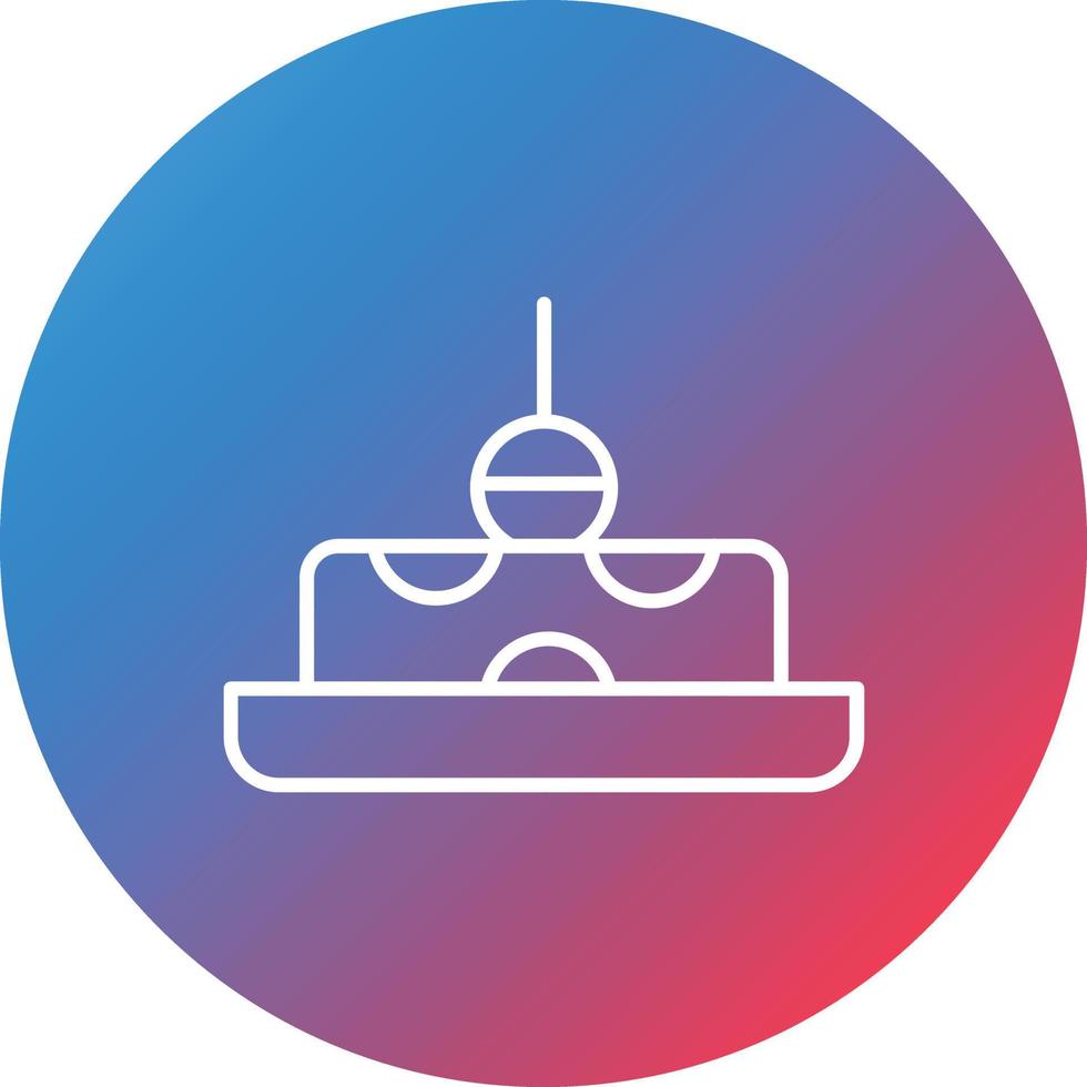 Canape Line Gradient Circle Background Icon vector
