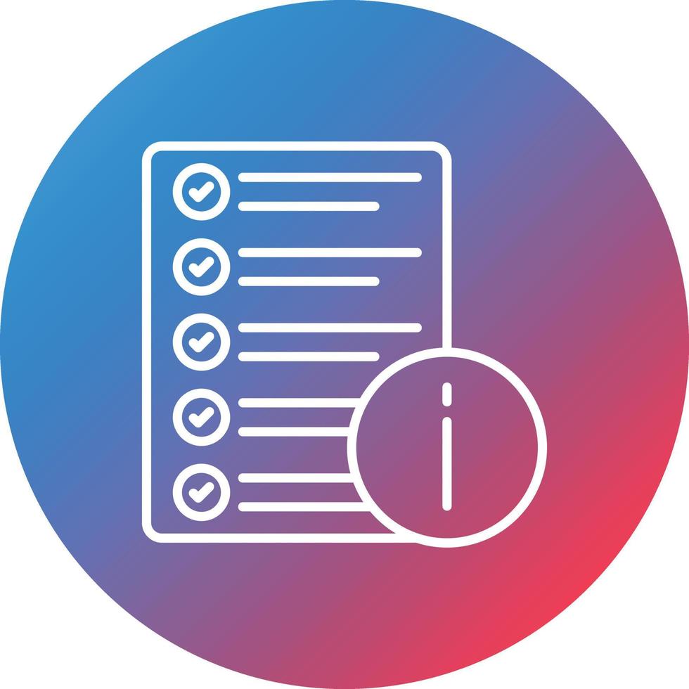 Informal Event Line Gradient Circle Background Icon vector