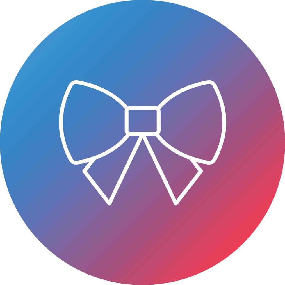 Bow Tie Line Gradient Circle Background Icon vector