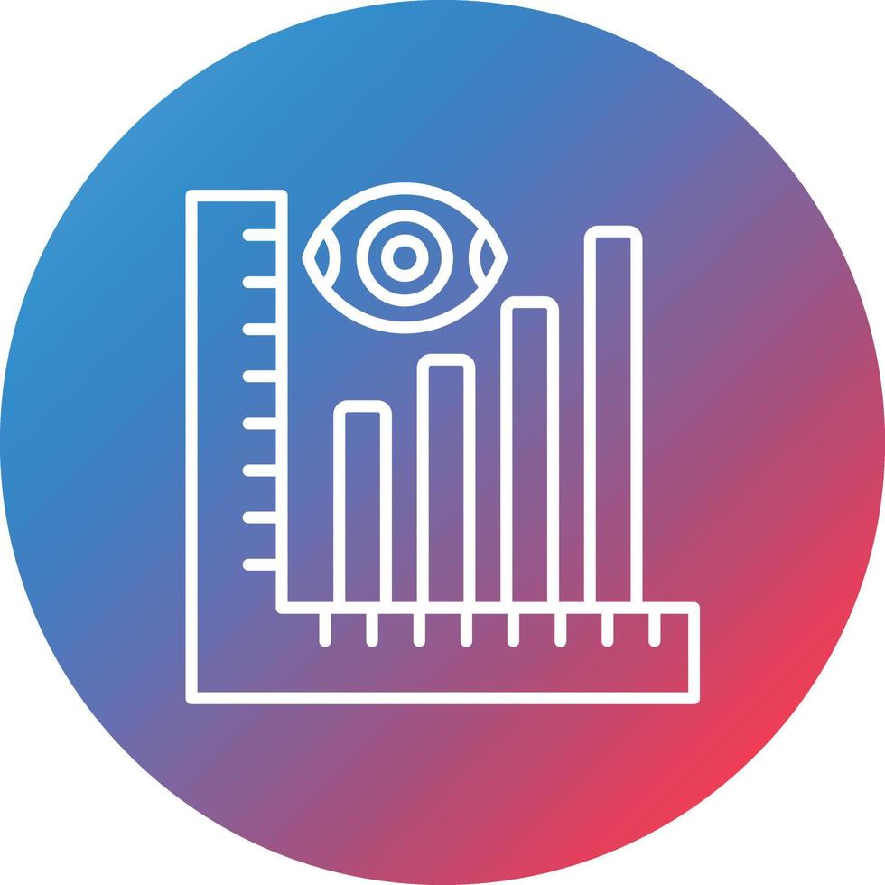 Descriptive Analytics Line Gradient Circle Background Icon vector