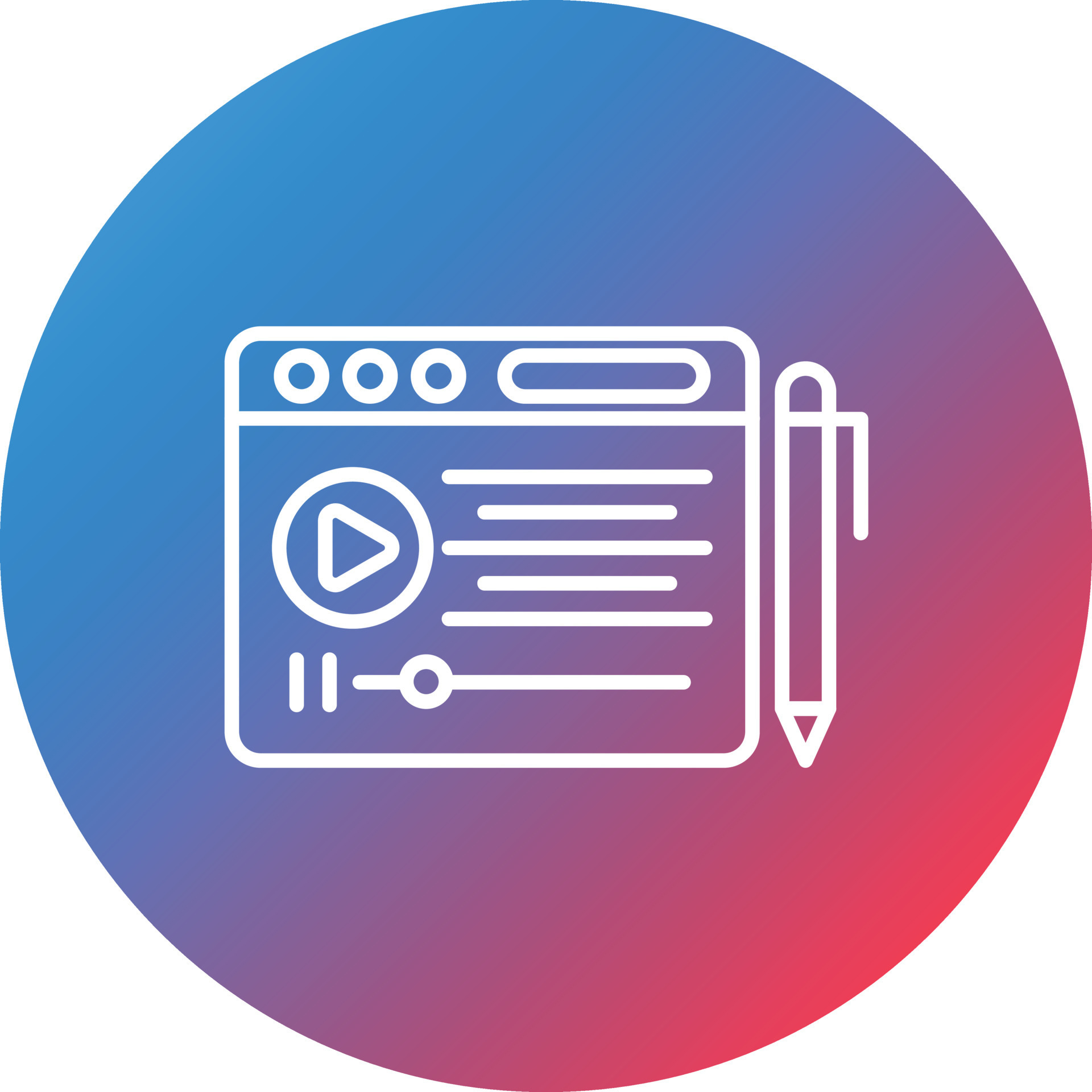 Post Script Line Gradient Circle Background Icon 16866527 Vector Art at