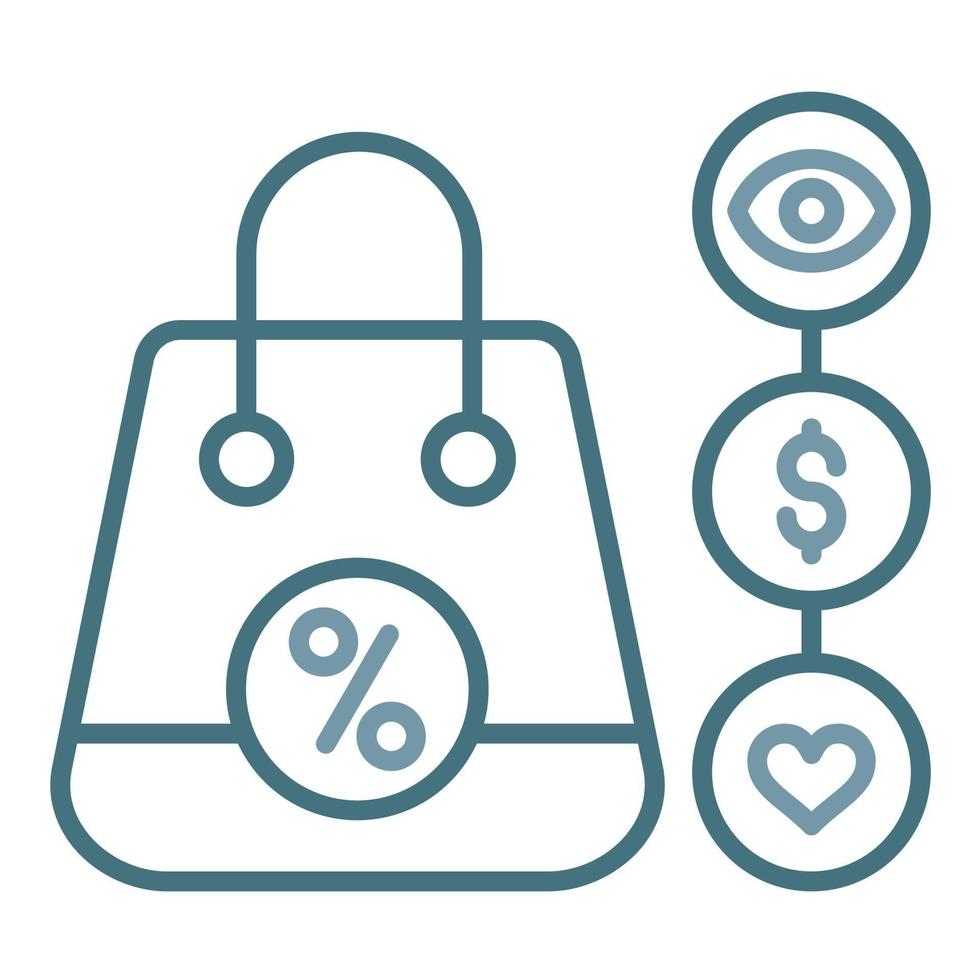 Consumer Behavior Line Two Color Icon vector