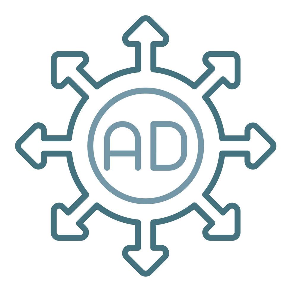 Advertising Submission Line Two Color Icon vector