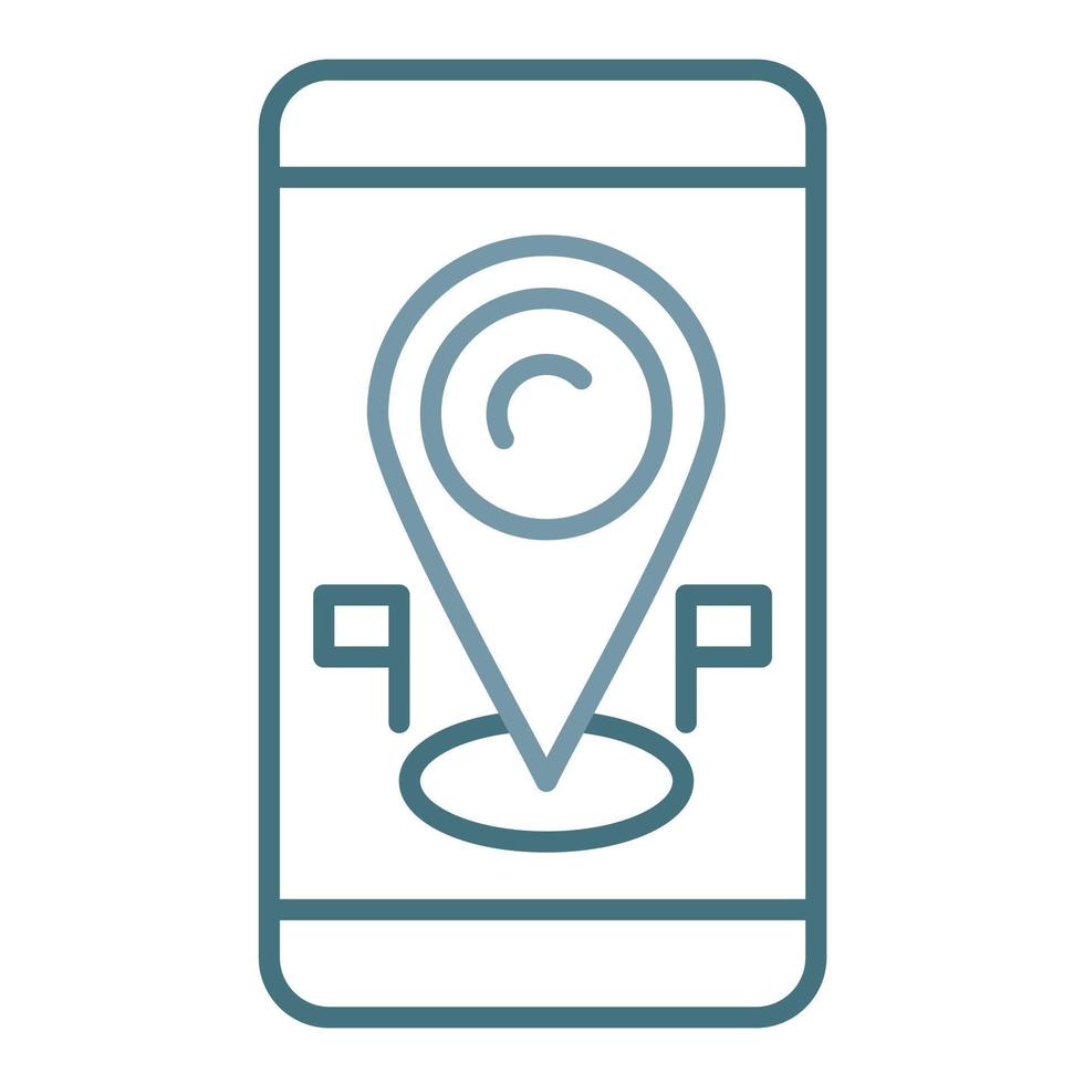 Gps Line Two Color Icon vector