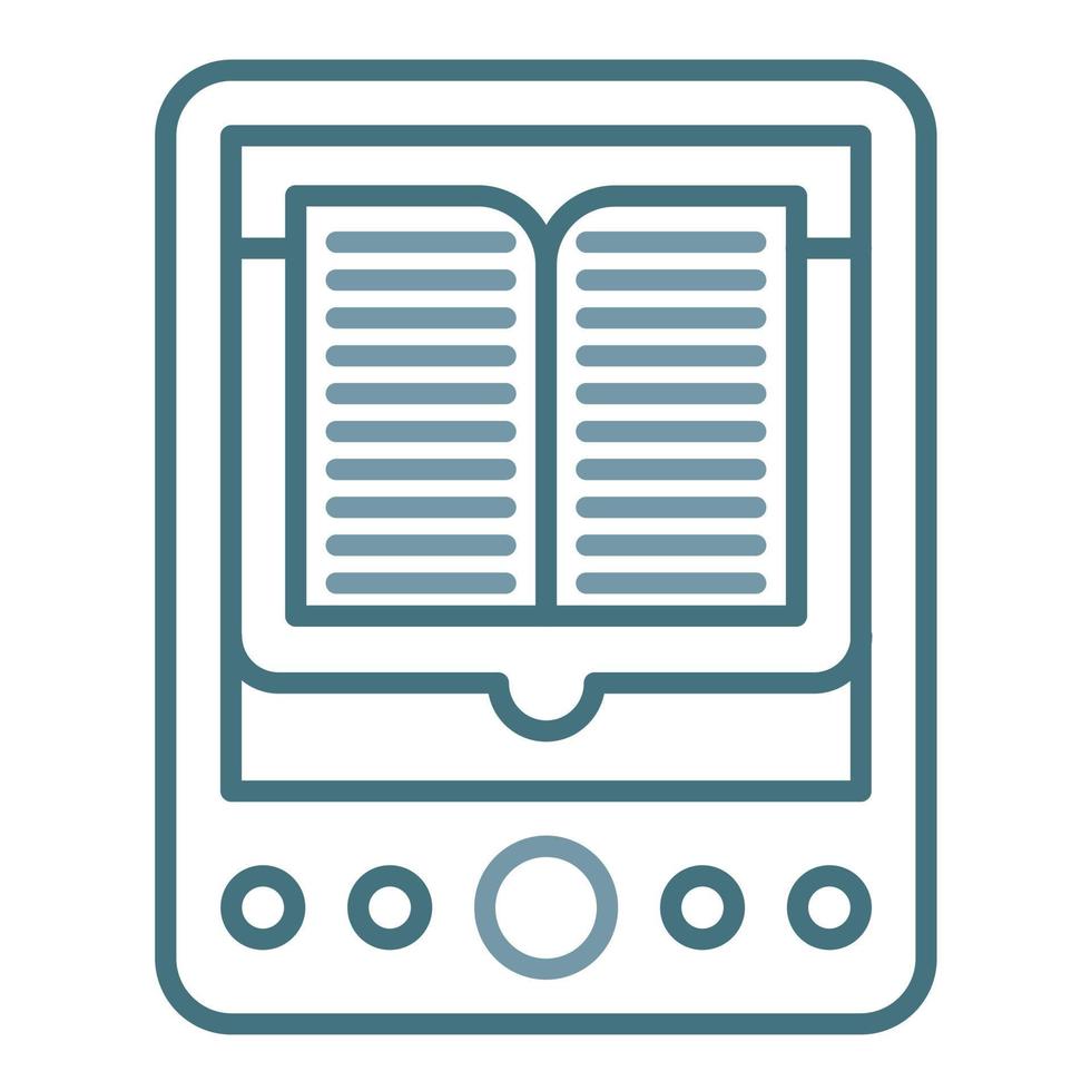 Ebook Line Two Color Icon vector