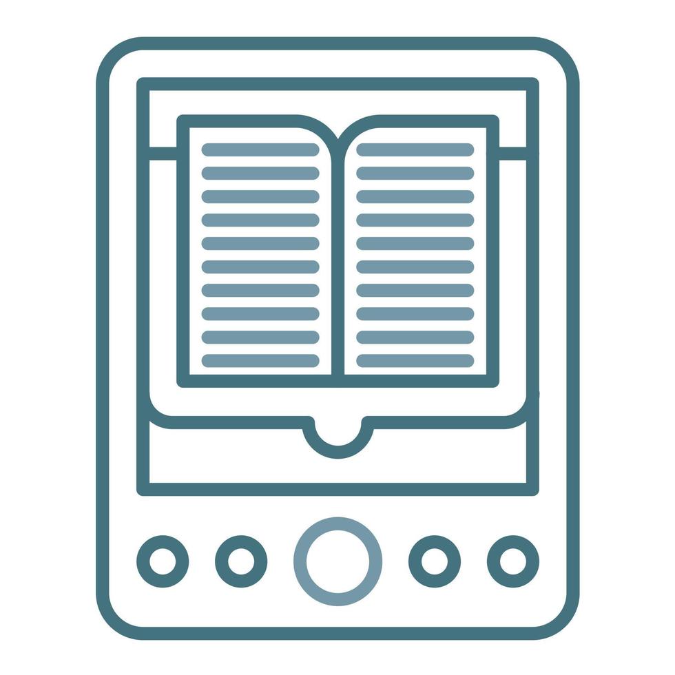 Ebook Line Two Color Icon vector