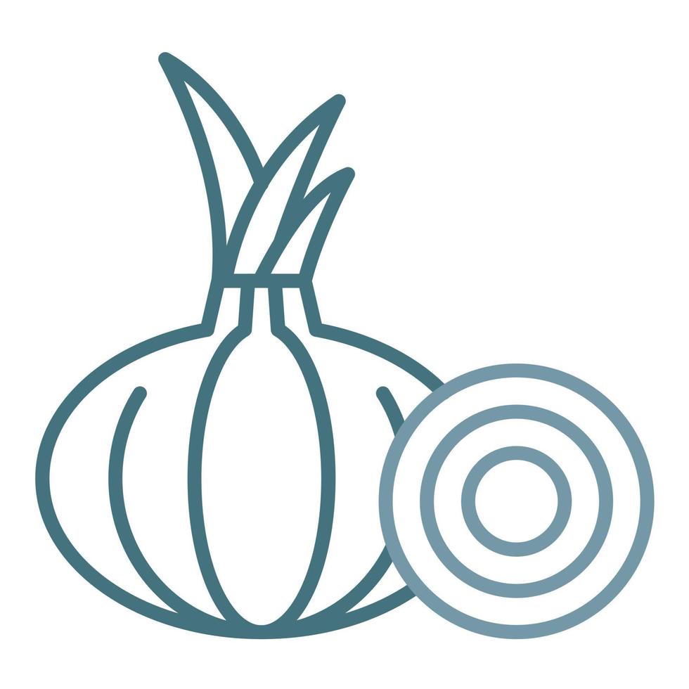 Onion Line Two Color Icon vector