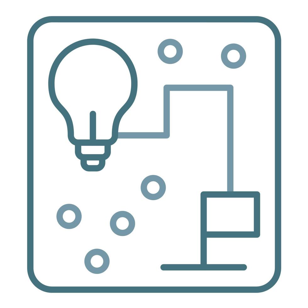 Concept Map Line Two Color Icon vector