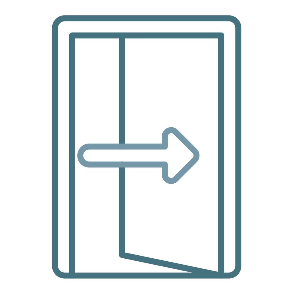 Exit Line Two Color Icon vector