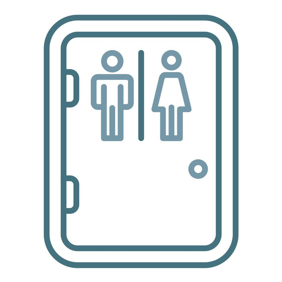 Toilet Line Two Color Icon vector