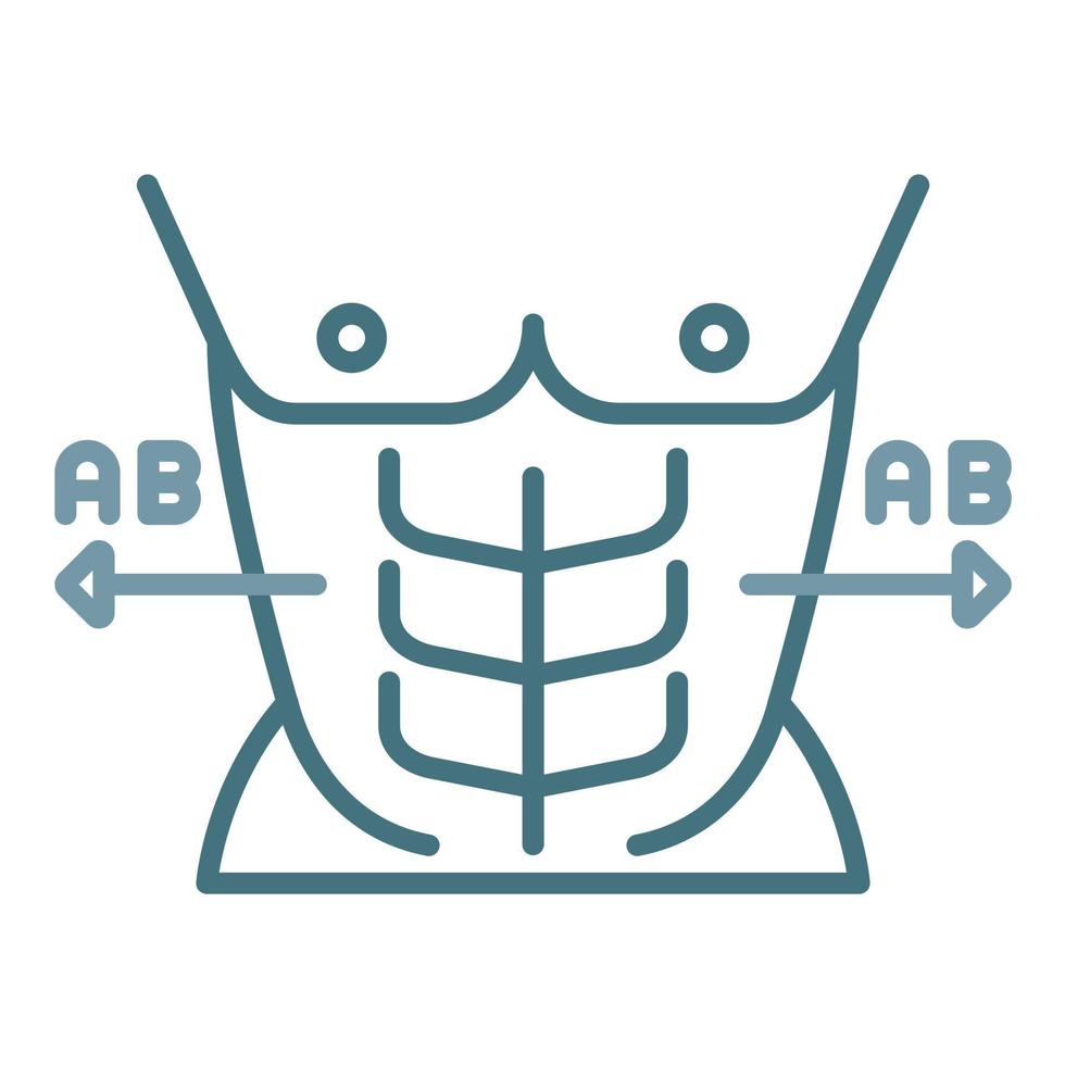 AB AB Routine Line Two Color Icon vector
