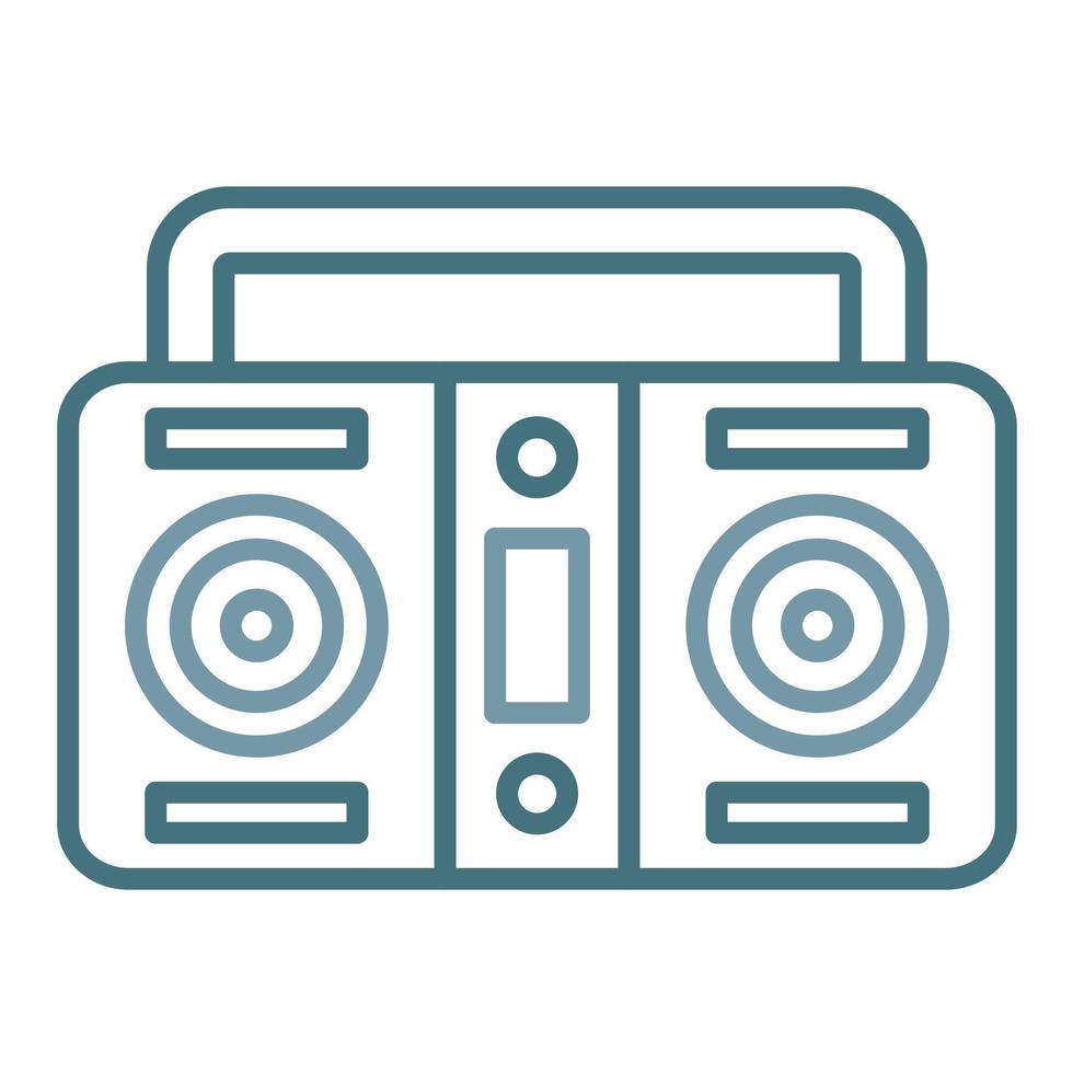 Cassette Player Line Two Color Icon vector