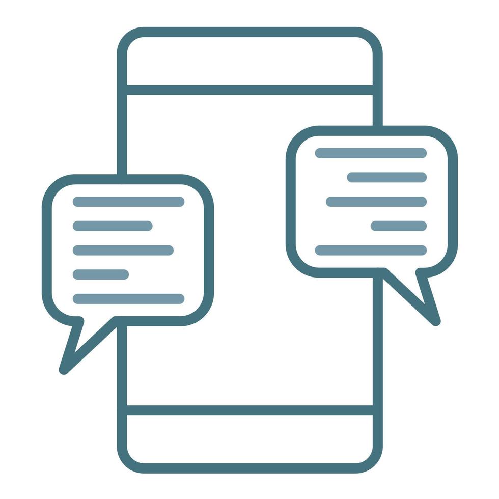 Chatting Line Two Color Icon vector
