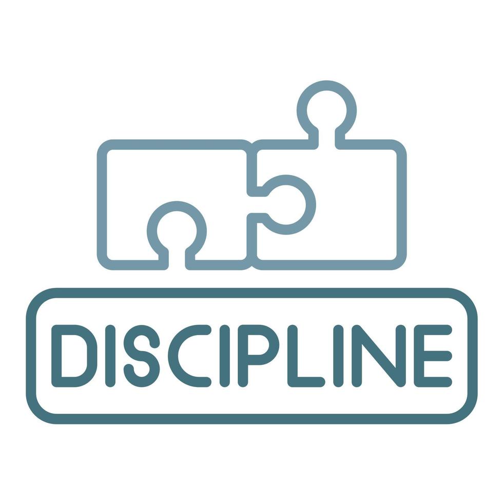 Discipline Line Two Color Icon vector