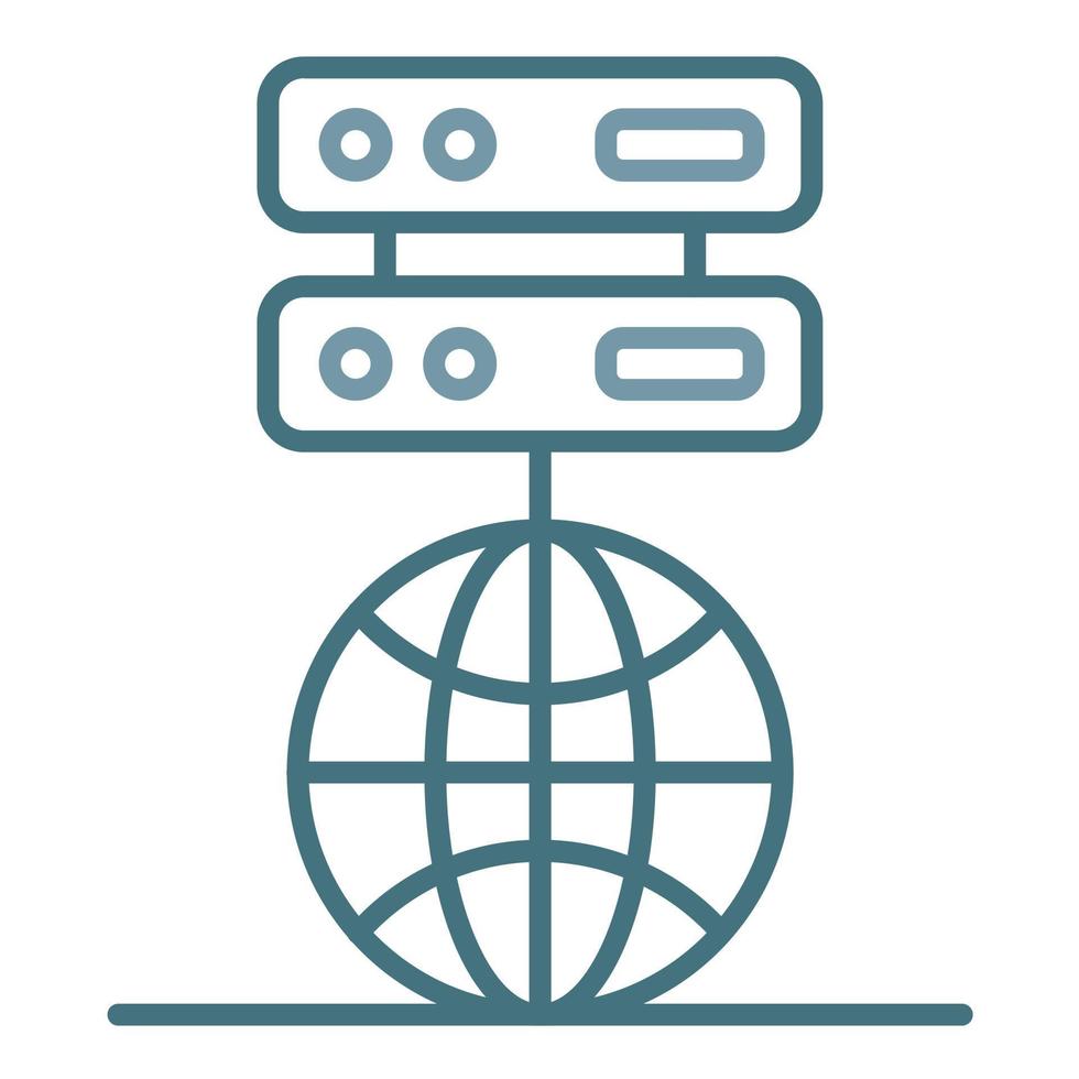 Data Network Line Two Color Icon vector