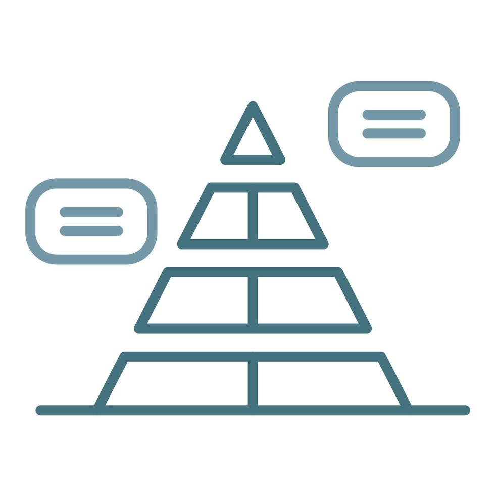 Pyramid Line Two Color Icon vector