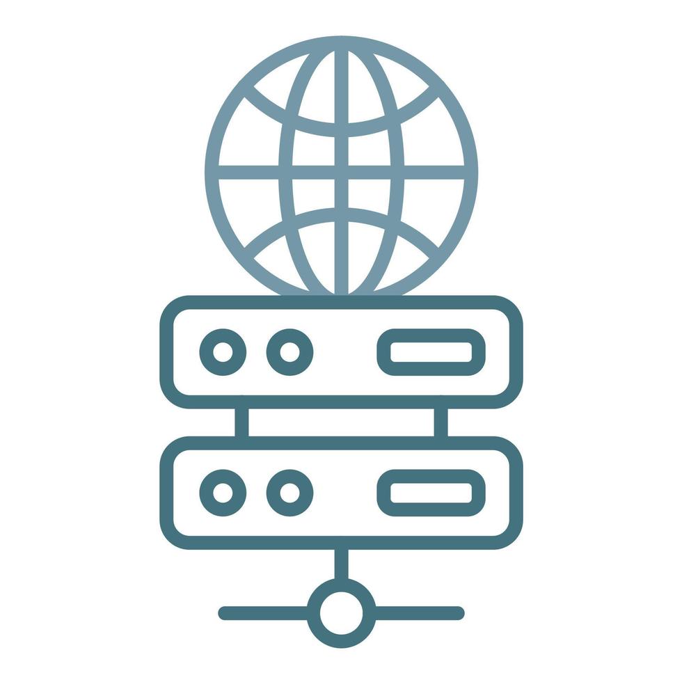 Web Hosting Line Two Color Icon vector