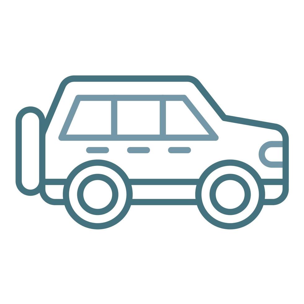 Suv Line Two Color Icon vector