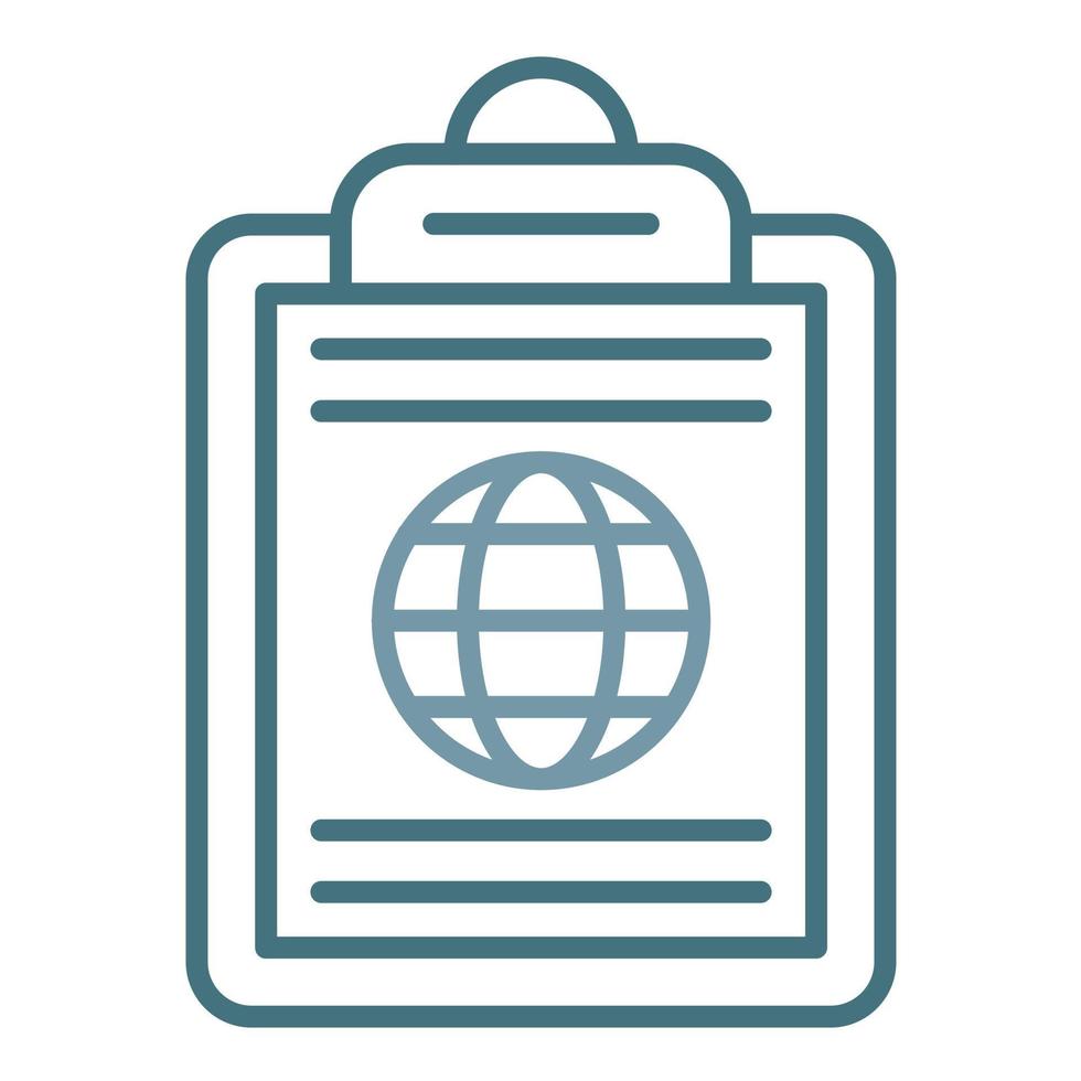 Ecosystem Planning Line Two Color Icon vector