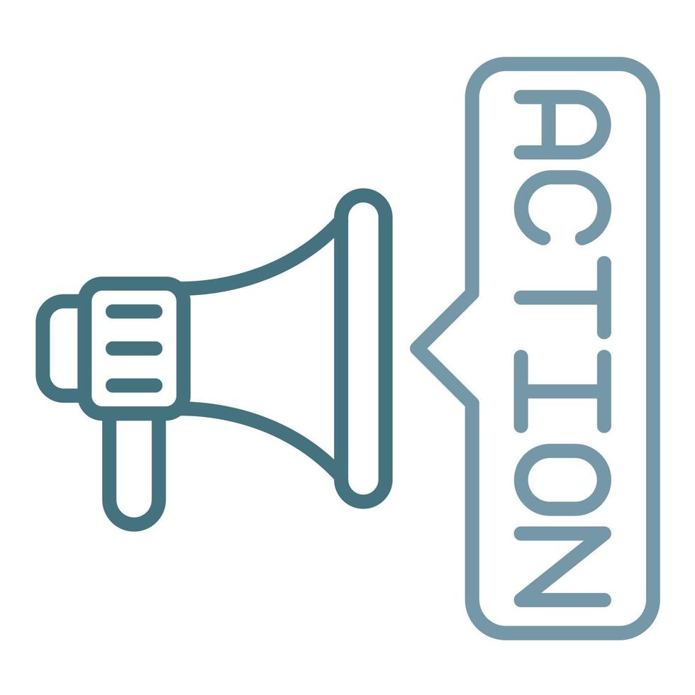 Call To Action Line Two Color Icon vector