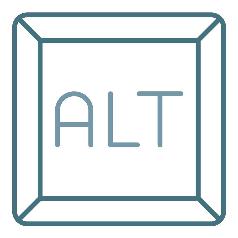 Alt Text Line Two Color Icon vector