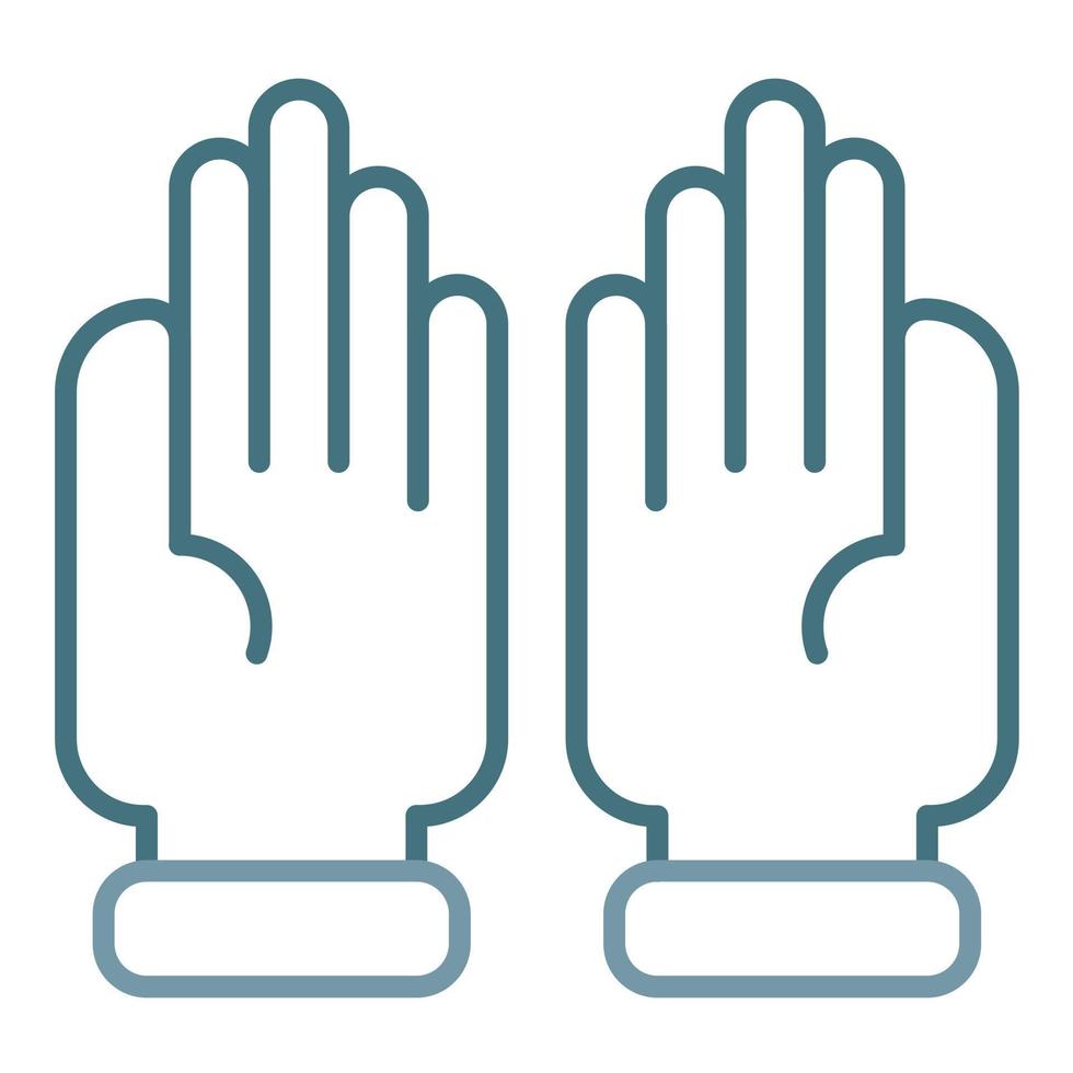 Gloves Line Two Color Icon vector