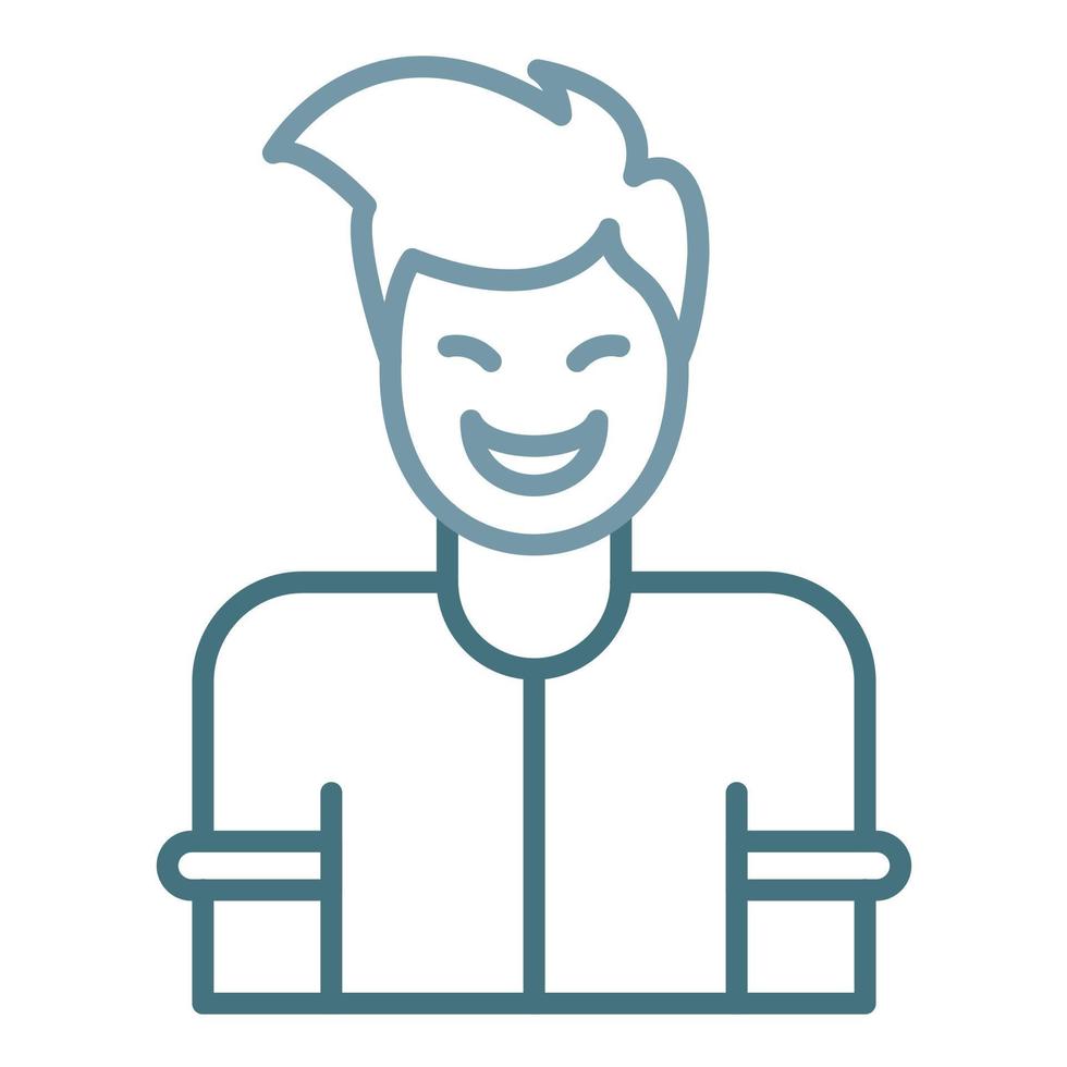 Happy Line Two Color Icon vector