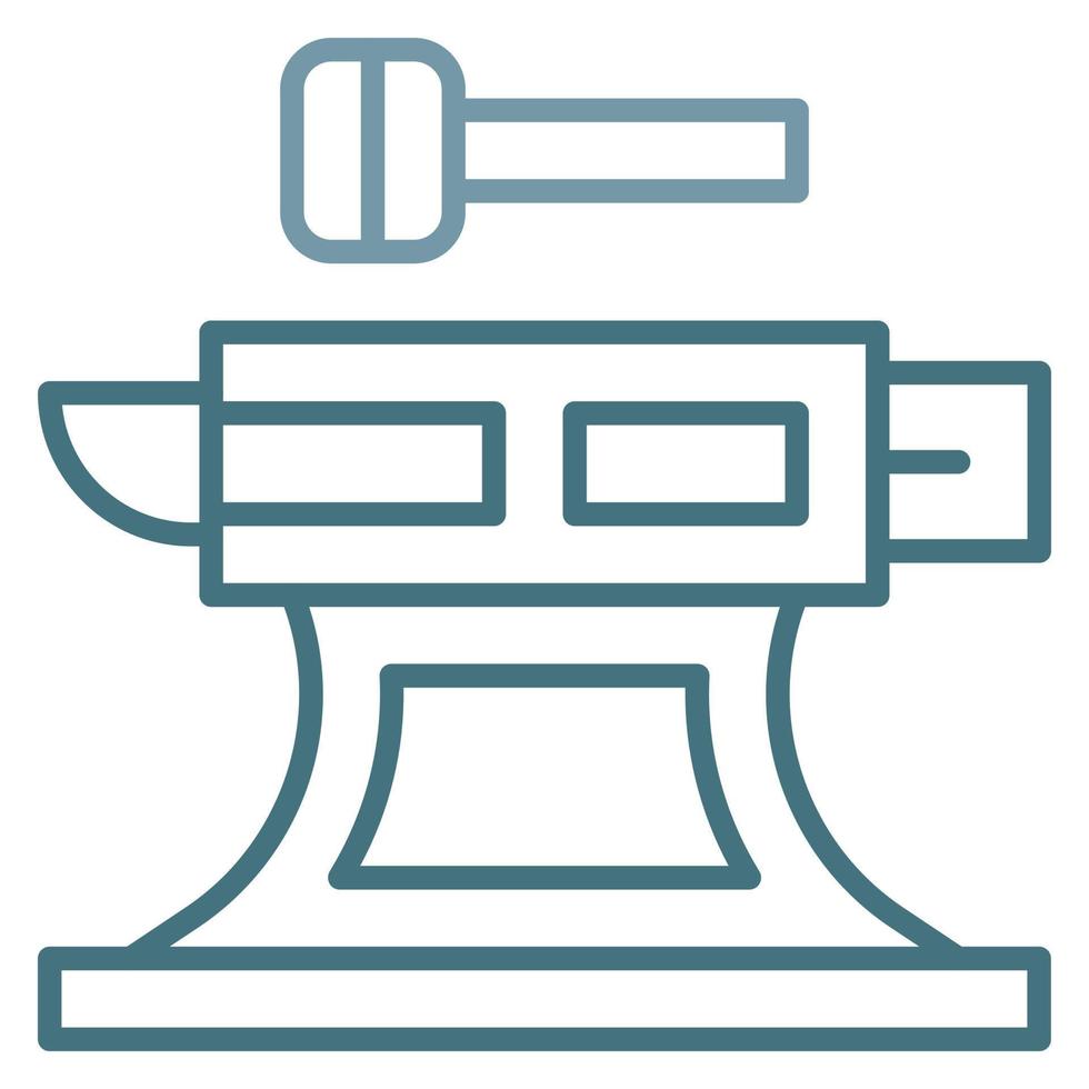 Anvil Line Two Color Icon vector